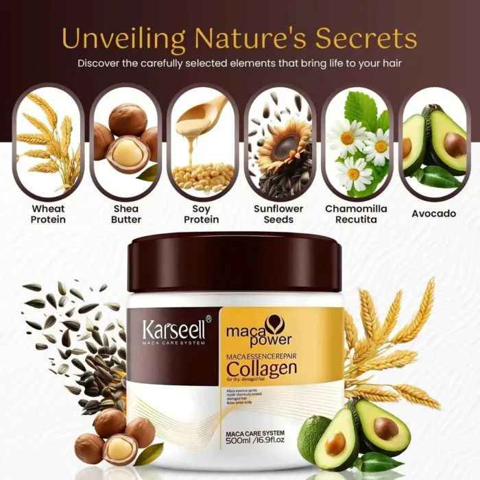Karseell Mascarilla Capilar Colageno Hidratacion Fórmula Italiana 500 Ml - Imagen 2
