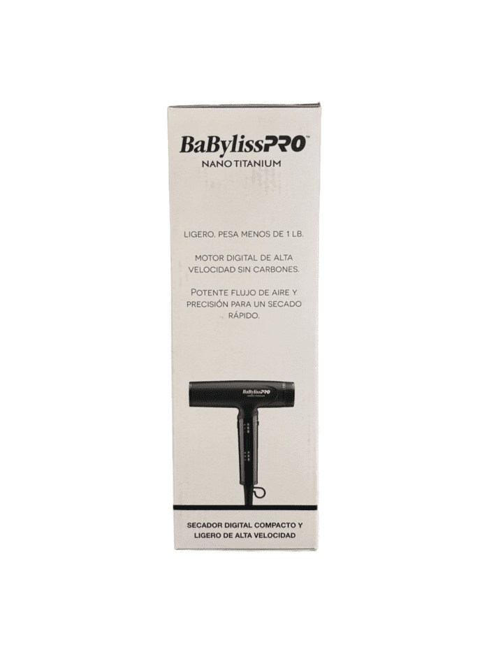 Secador de Pelo BaBylissPRO Nano Titanium Compacto – Profesional y Liviano - Imagen 4
