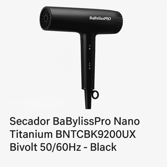 Secador de Pelo BaBylissPRO Nano Titanium Compacto – Profesional y Liviano
